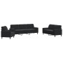 Juego de sofás con cojines 3 piezas terciopelo negro de , Sofás - Ref: Foro24-3278456, Precio: 688,20 €, Descuento: %