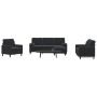 Juego de sofás con cojines 4 piezas terciopelo negro de , Sofás - Ref: Foro24-3278386, Precio: 737,72 €, Descuento: %