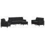 Juego de sofás con cojines 4 piezas terciopelo negro de , Sofás - Ref: Foro24-3278386, Precio: 737,72 €, Descuento: %