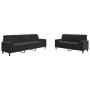 Juego de sofás con cojines 2 piezas terciopelo negro de , Sofás - Ref: Foro24-3278496, Precio: 515,41 €, Descuento: %