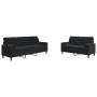 Juego de sofás con cojines 2 piezas terciopelo negro de , Sofás - Ref: Foro24-3278416, Precio: 510,81 €, Descuento: %