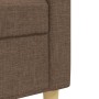 Juego de sofás 3 pzas con reposapiés y cojines tela marrón de , Sofás - Ref: Foro24-3278346, Precio: 583,45 €, Descuento: %