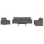 Juego de sofás con cojines 3 piezas tela gris oscuro de , Sofás - Ref: Foro24-3278304, Precio: 634,86 €, Descuento: %