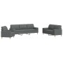 Juego de sofás con cojines 3 piezas tela gris oscuro de , Sofás - Ref: Foro24-3278304, Precio: 634,86 €, Descuento: %