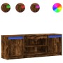 Mueble de TV LED madera ingeniería roble ahumado 139,5x34x50 cm de , Muebles TV - Ref: Foro24-852198, Precio: 96,58 €, Descue...