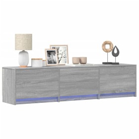 Mueble de TV con LED madera ingeniería gris Sonoma 165x34x40 cm de , Muebles TV - Ref: Foro24-852255, Precio: 104,93 €, Descu...