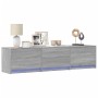 Mueble de TV con LED madera ingeniería gris Sonoma 165x34x40 cm de , Muebles TV - Ref: Foro24-852255, Precio: 104,93 €, Descu...