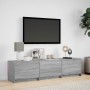 Mueble de TV con LED madera ingeniería gris Sonoma 165x34x40 cm de , Muebles TV - Ref: Foro24-852255, Precio: 104,93 €, Descu...