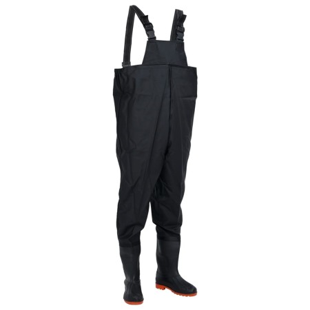 Vadeador de pecho con botas negro talla 43 de , Vadeadores para caza y para pesca - Ref: Foro24-4016986, Precio: 30,86 €, Des...