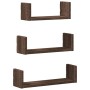 Estante de pared 3 unidades madera de ingeniería roble marrón de , Estantes y estanterías - Ref: Foro24-853314, Precio: 20,01...