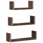 Estante de pared 3 unidades madera de ingeniería roble marrón de , Estantes y estanterías - Ref: Foro24-853314, Precio: 20,01...