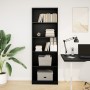 Estantería de madera de ingeniería negra 60x24x176 cm de , Librerías y estanterías - Ref: Foro24-857822, Precio: 80,03 €, Des...