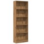 Estantería de madera de ingeniería roble artesanal 60x24x176 cm de , Librerías y estanterías - Ref: Foro24-857829, Precio: 76...