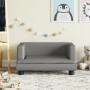 Sofá para niños de cuero sintético gris 60x40x30 cm de , Mobiliario para bebés y niños pequeños - Ref: Foro24-3196327, Precio...