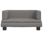 Sofá para niños de cuero sintético gris 60x40x30 cm de , Mobiliario para bebés y niños pequeños - Ref: Foro24-3196327, Precio...