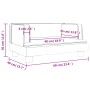 Sofá para niños de cuero sintético gris 60x40x30 cm de , Mobiliario para bebés y niños pequeños - Ref: Foro24-3196327, Precio...