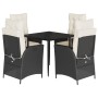 Set de muebles jardín 5 pzas con cojines ratán sintético negro de , Conjuntos de jardín - Ref: Foro24-3213155, Precio: 540,31...