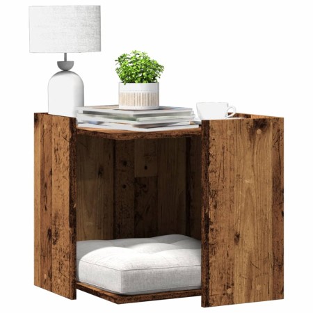 Mueble arenero de gatos madera ingeniería envejecida 53x53x51cm de , Mobiliario para gatos - Ref: Foro24-857758, Precio: 56,0...