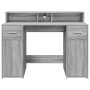 Escritorio con LED madera ingeniería gris sonoma 120x55x91 cm de , Escritorios - Ref: Foro24-3309416, Precio: 203,66 €, Descu...