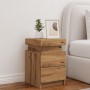 Mesilla de noche con LED madera marrón roble 35x39x55 cm de , Mesitas de noche - Ref: Foro24-857656, Precio: 71,87 €, Descuen...