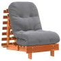 Futón sofá cama con colchón madera maciza marrón 60x206x11 cm de , Futones - Ref: Foro24-846748, Precio: 187,38 €, Descuento: %
