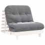 Futón sofá cama con colchón madera maciza blanco 80x206x11 cm de , Futones - Ref: Foro24-846757, Precio: 221,37 €, Descuento: %