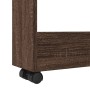 Carro de almacenaje estrecho 3 niveles madera marrón roble de , Carros de cocina y comedor - Ref: Foro24-855247, Precio: 50,4...