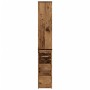 Armario de baño estrecho con ruedas madera envejecida de , Taquillas y armarios de almacenamiento - Ref: Foro24-855302, Preci...