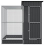 Pajarera con extensión acero plateado 209x203x216 cm de , Pies y jaulas para pájaros - Ref: Foro24-3216426, Precio: 573,94 €,...