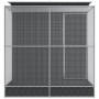 Pajarera con extensión acero plateado 209x203x216 cm de , Pies y jaulas para pájaros - Ref: Foro24-3216426, Precio: 573,94 €,...
