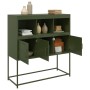 Aparador de acero laminado en frío verde oliva 100,5x39x107 cm de , Aparadores - Ref: Foro24-846594, Precio: 140,19 €, Descue...