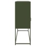 Aparador de acero laminado en frío verde oliva 100,5x39x107 cm de , Aparadores - Ref: Foro24-846594, Precio: 140,19 €, Descue...