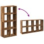 Librería divisor madera ingeniería envejecida 69,5x29x137,5 cm de , Librerías y estanterías - Ref: Foro24-858028, Precio: 71,...