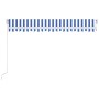 Toldo manual retráctil con LED azul y blanco 400x350 cm de vidaXL, Toldos - Ref: Foro24-3068981, Precio: 397,68 €, Descuento: %