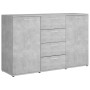 Aparador de madera contrachapada gris hormigón 120x35,5x75 cm de , Aparadores - Ref: Foro24-801332, Precio: 178,89 €, Descuen...