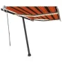 Manual retractable awning with orange and brown LED 350x250 cm by vidaXL, Awnings - Ref: Foro24-3069725, Price: 528,52 €, Dis...