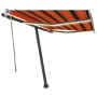 Toldo retráctil manual con LED naranja y marrón 350x250 cm de vidaXL, Toldos - Ref: Foro24-3069725, Precio: 510,14 €, Descuen...