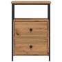 Mesitas de noche 2 uds madera roble artisan 34x35,5x50 cm de , Mesitas de noche - Ref: Foro24-857261, Precio: 119,58 €, Descu...