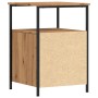 Mesitas de noche 2 uds madera roble artisan 34x35,5x50 cm de , Mesitas de noche - Ref: Foro24-857261, Precio: 119,58 €, Descu...