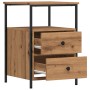 Mesitas de noche 2 uds madera roble artisan 34x35,5x50 cm de , Mesitas de noche - Ref: Foro24-857261, Precio: 119,58 €, Descu...