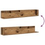 Estantes de pared 2 uds madera envejecida 100x16,5x16,5 cm de , Estantes y estanterías - Ref: Foro24-860047, Precio: 41,43 €,...