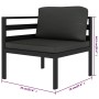 Set muebles de jardín 7 pzas y cojines aluminio gris antracita de , Conjuntos de jardín - Ref: Foro24-3115921, Precio: 1,00 €...