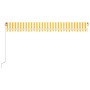 Toldo retráctil manual amarillo y blanco 500x300 cm de vidaXL, Toldos - Ref: Foro24-3069018, Precio: 403,87 €, Descuento: %