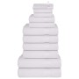 Juego de toallas 12 piezas 100% algodón blanco 360 gsm de , Toallas de baño y manoplas - Ref: Foro24-137095, Precio: 49,54 €,...