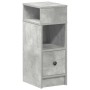 Mesilla de noche con cajón gris hormigón 25x31x66 cm de , Mesitas de noche - Ref: Foro24-858620, Precio: 60,19 €, Descuento: %