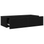 Estante de pared con cajones de madera contrachapada negro de , Estantes y estanterías - Ref: Foro24-859969, Precio: 60,39 €,...