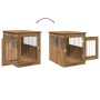 Jaula para perros madera ingeniería roble artesanal 55x75x65 cm de , Casetas para perros - Ref: Foro24-857640, Precio: 89,02 ...