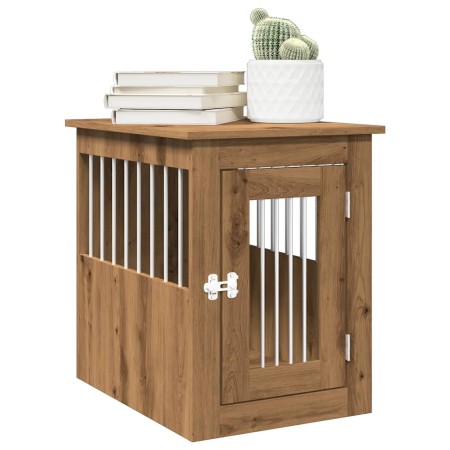 Jaula para perros madera ingeniería roble artesanal 45x62x59cm de , Casetas para perros - Ref: Foro24-857637, Precio: 72,61 €...