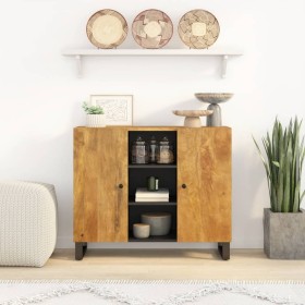 Aparador con 2 puertas madera maciza de mango 90x33x75 cm de , Aparadores - Ref: Foro24-352928, Precio: 200,17 €, Descuento: %