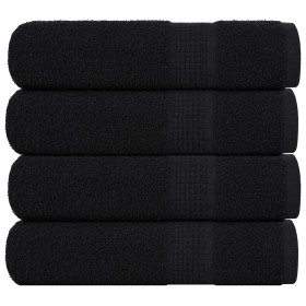 Toallas de ducha 4 uds 100% algodón negro 70x140 cm 360 gsm de , Toallas - Ref: Foro24-136954, Precio: 36,03 €, Descuento: %